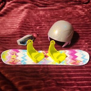 Ameeican Girl Doll Snowboard, Helmet And Goggles